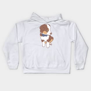 Red Tri Aussie Puppy Kids Hoodie